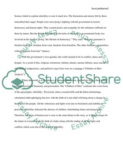 Reading Response to Children of Men