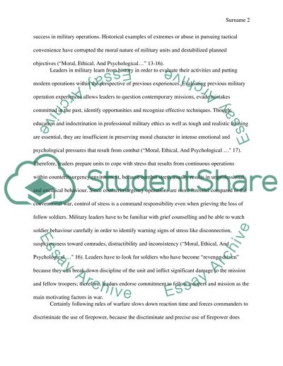 Ethical Conduct in War