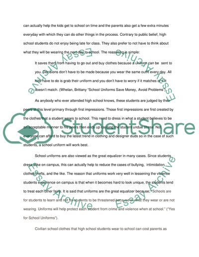 The Benefits of Wearing a School Uniform in High School