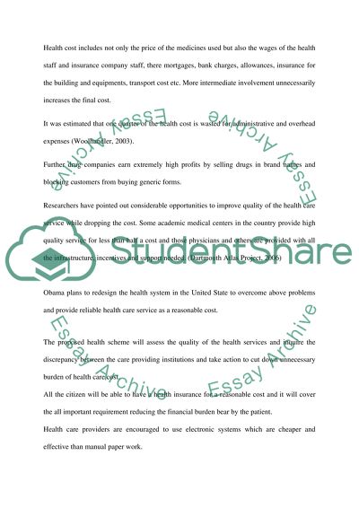 Proposed Healthcare Refrom Act