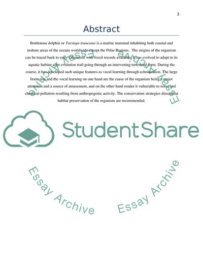 Biogeography of Bottlenosed Dolphins or Tursiops Truncatus
