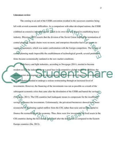 Increasing Investment Attractiveness of Commonwealth Independent State Countries