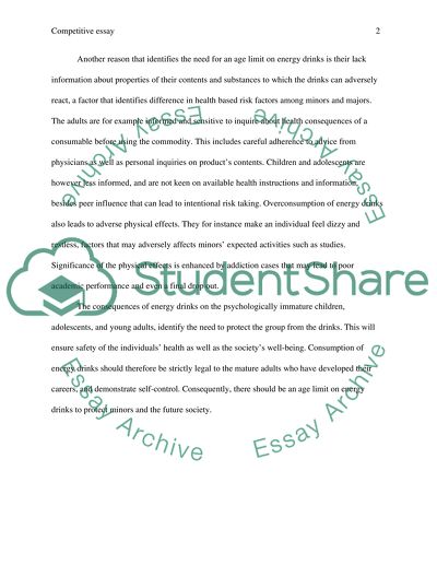 Should there be an age limit on Energy Drink