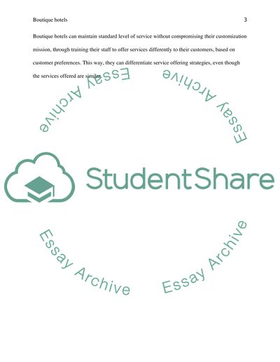 Developing of New Boutique Hotels