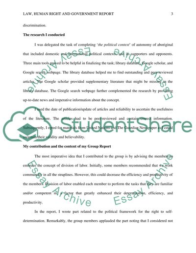 Law,human right and government report