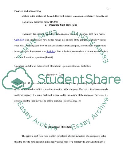 Analyzing Financial Statements answeres