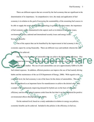 Importance of Fuel Economy