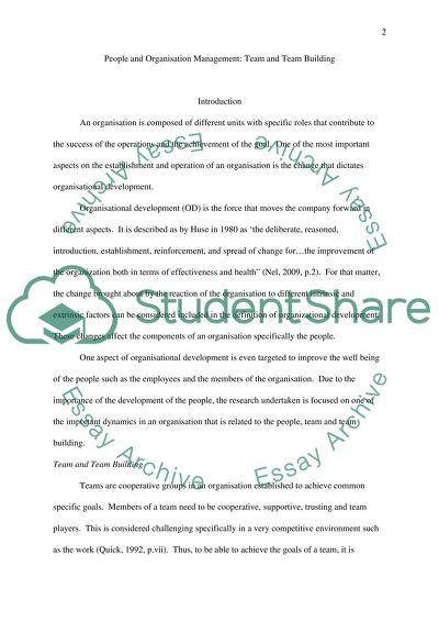 People and organization development