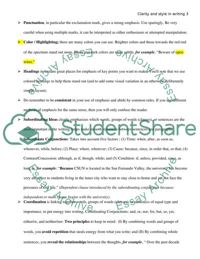 Clarity and Style in Writing