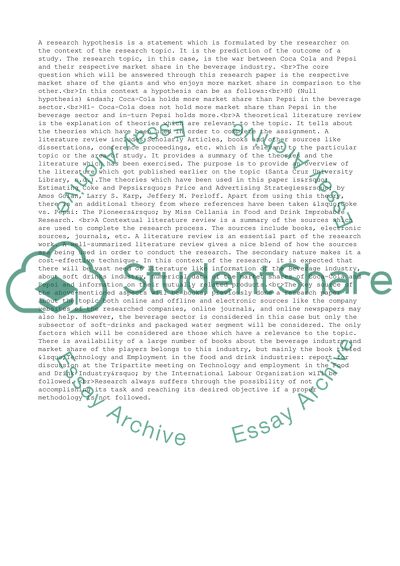 Clash of the Titans: Coca Cola and Pepsi Cola