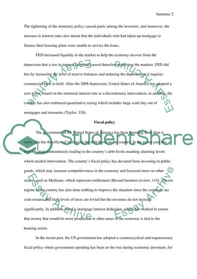Fiscal and Monetary Policies in the USA