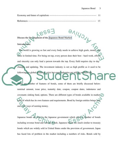 Development of the Japanese Bond Market