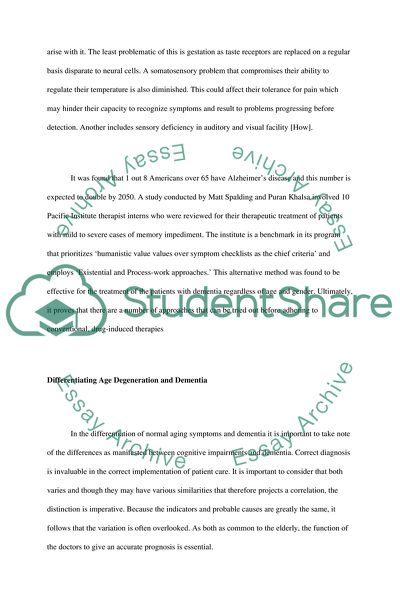 Dementia vs Cognitive Impairments