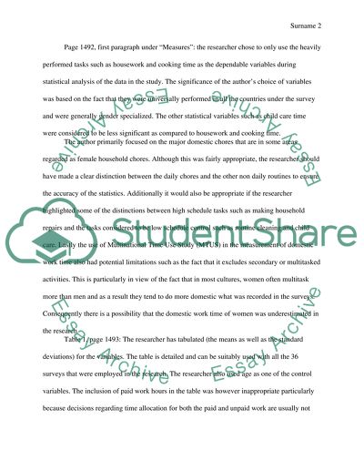 Statistical critique