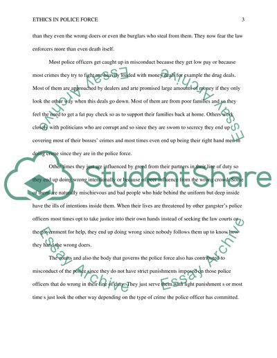 Ethics in Police Forces