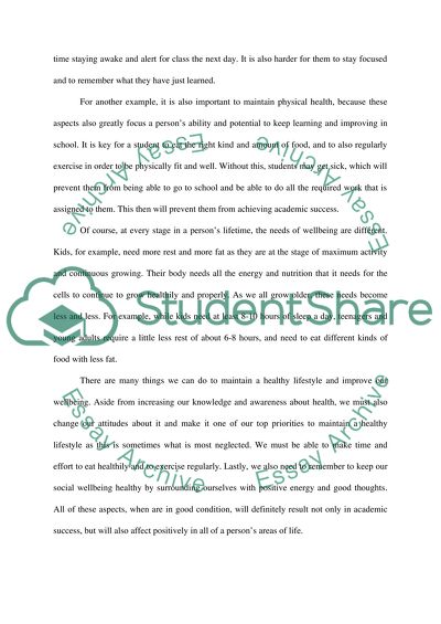 Importance of maintaining balance to achieve wellness and academic success