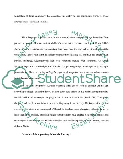 Adrians Pretence Symbolic Play