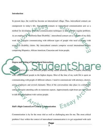 Intercultural Communication and a Significant Learning Experience