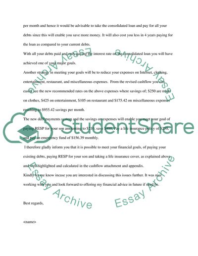 Financial planning cover letter