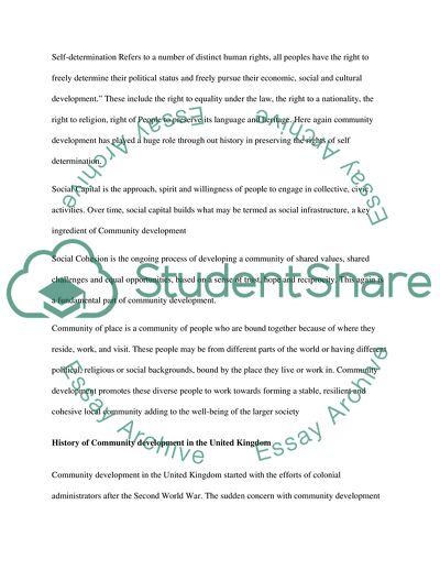 Community Development in the United Kingdoms