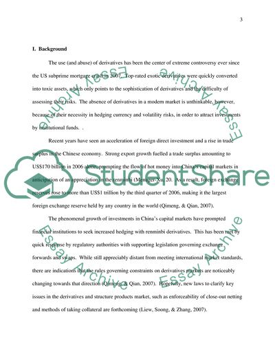 Chinas Derivatives Market