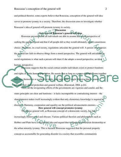 Rousseaus Conception of the General Will and Tyranny