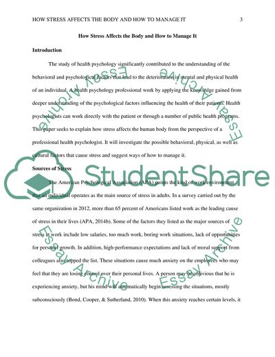 How Stress Affects the Body and How to Manage It