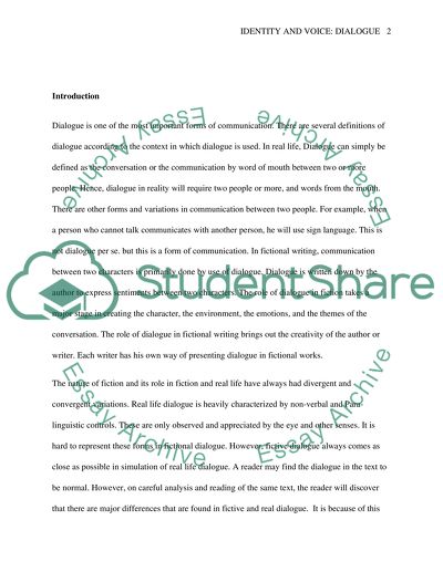 Differences In Nature And Purpose Of Dialogue In Fiction And That In Real And Everyday Life