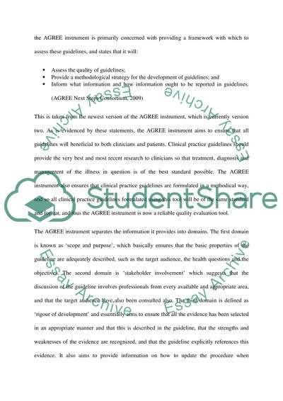 Guidelines Assessment