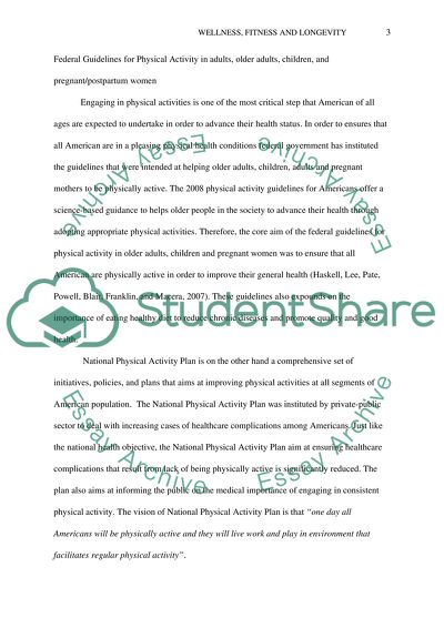 Wellness, Fitness, and Longevity