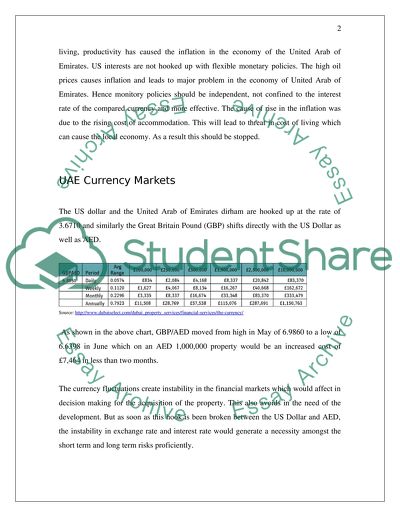 Exchange Rate Risk in the UAE