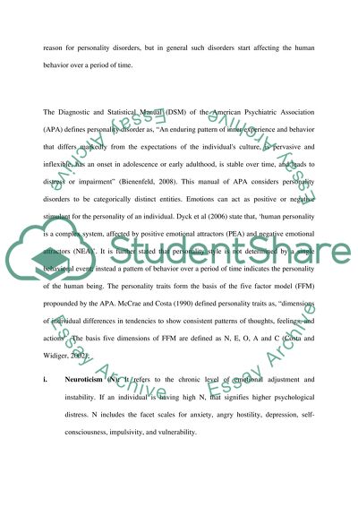 Personality Disorders