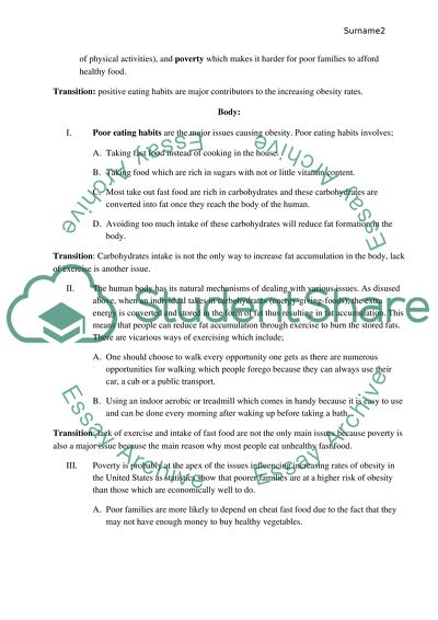 Obesity and Health in Food Inc Limited