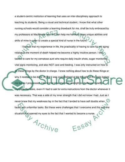 Undergraduate Nursing Education Admission Questionnaire