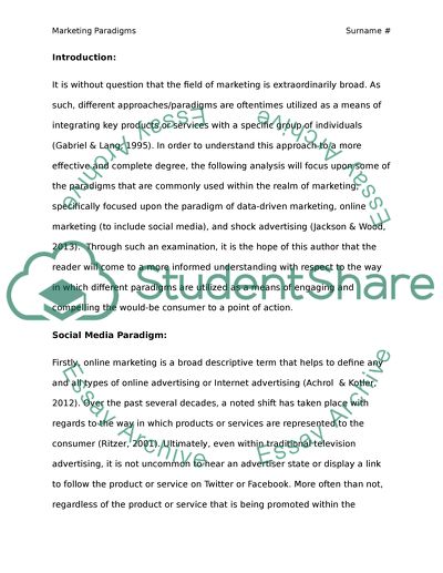 Paradigms of Interaction with Potential Consumers