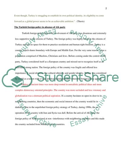 Turkey Foreign Policy and AK party