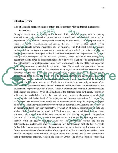 Strategic vs Traditional Management Accountancy