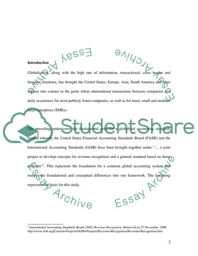 The Generally Accepted Accounting Principles and The International Accounting Standards