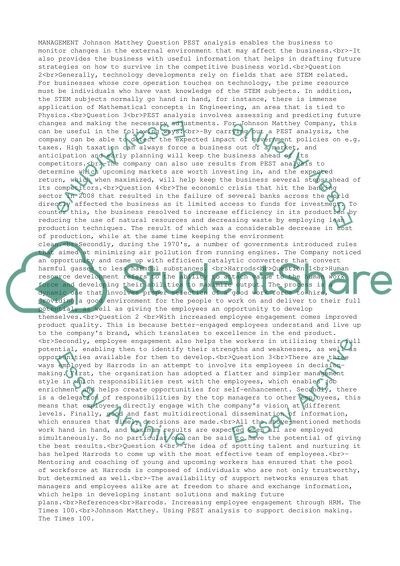 Johnson Matthey Company