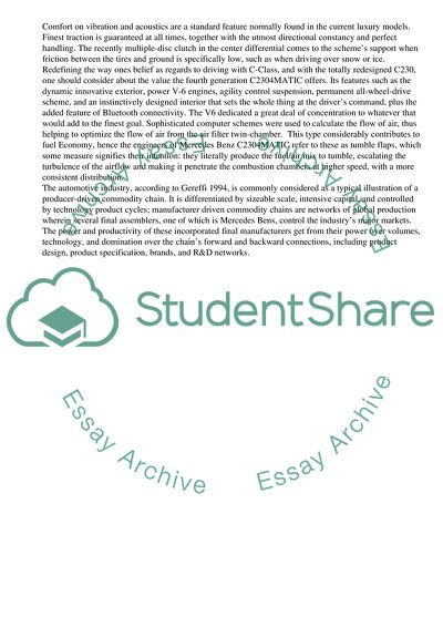 Commodity Evaluation of Mercedes Benz C2304MATIC