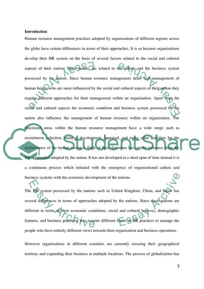 Comparison of HR system in UK, China and Japan