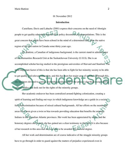 The Exceptional Personality of Marie Battiste