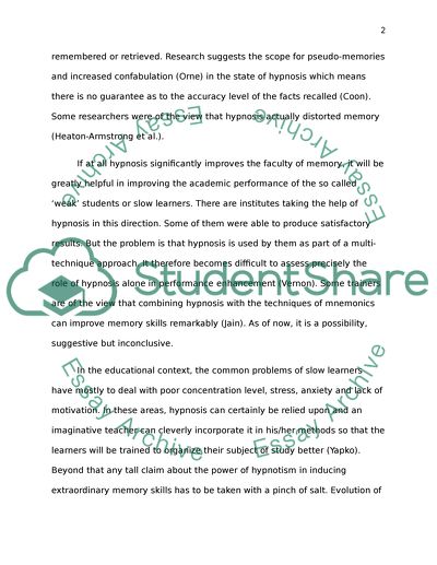 Can hypnosis give people extraordinary memory skills