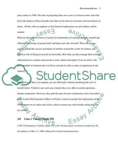 Recommendations on Air Safety