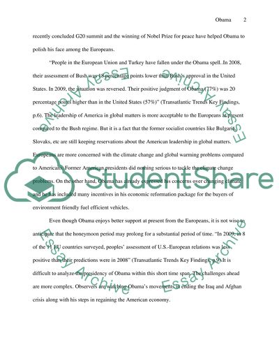 U.S - European Ties with Obama as President