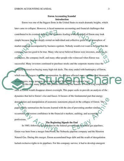 Enron Accounting Scandal