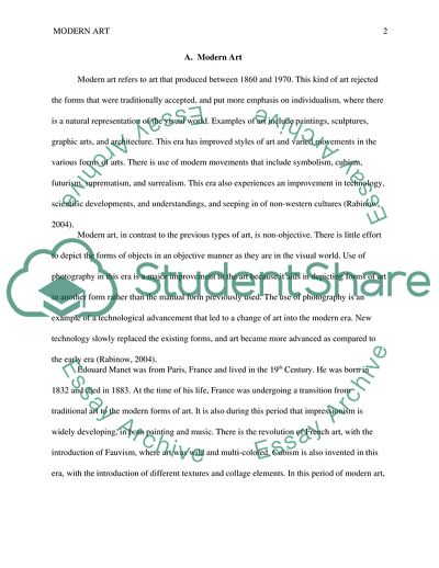 Art in the Modern Era