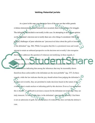 Vetting potential jurists