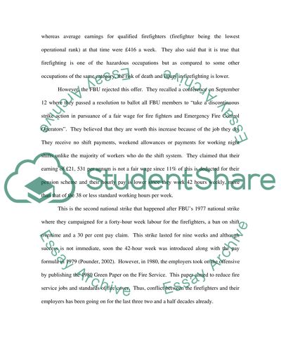 UK Firefighters Dispute