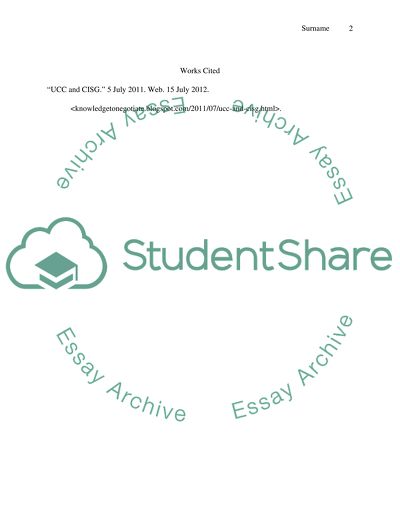 The Difference between UCC and CISG